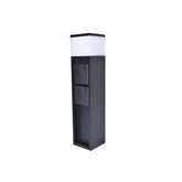 Lutec Mains Bollard Socket Light with Timer 3000K - Matt Black,